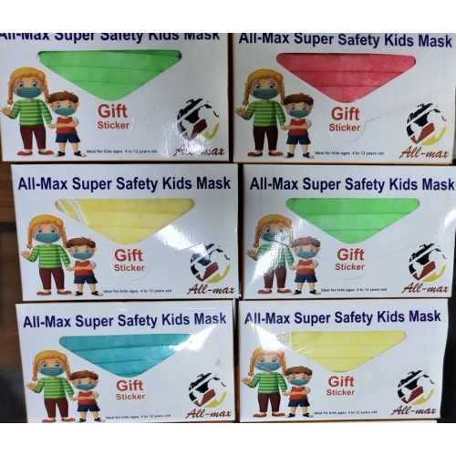 All-Max-Super-Safety-Multicolor-Kids-Mask-20pcs-Pack.jpeg All-Max Super Safety Multicolor Kids Mask 20pcs Pack - Image 1
