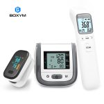 Fingertip Pulse Oximeter & LCD Wrist Blood Pressure Monitor & Infrared Thermometer Family Health Care Travel Packages