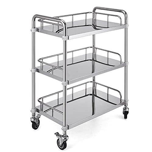 Hospital-Medicine-3-Rack-Trolley-03.jpg Hospital Medicine 3 Rack Trolley - Image 1