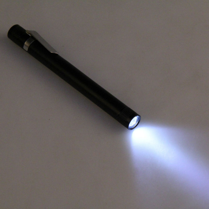 Hot-Sale-Free-Shipping-Mini-3W-LED-Pen-Torch-Flashlight-Light-1-Mode-Lamp-With-Belt.jpg Pen Torch - Image 1