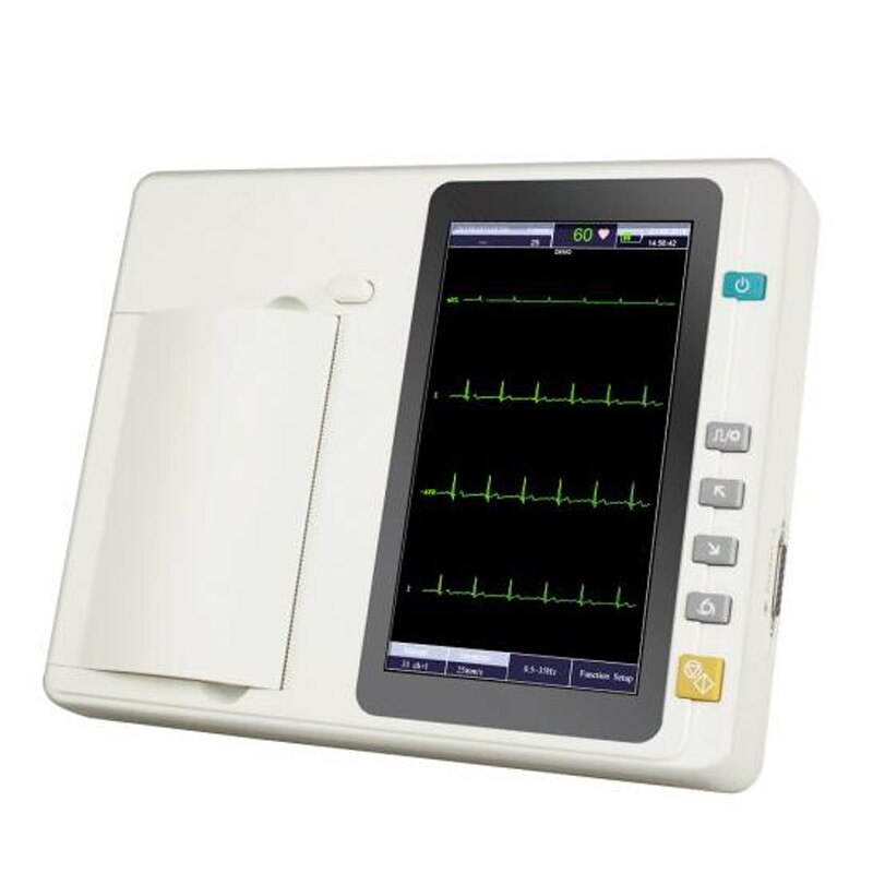 Portable-7-LCD-Touch-Screen-Digital-6-Channel-Electrocardiograph-ECG-EKG-Machine-1.jpg Lee Medical 601 – 6 Channel ECG Auto Report Machine - Image 1