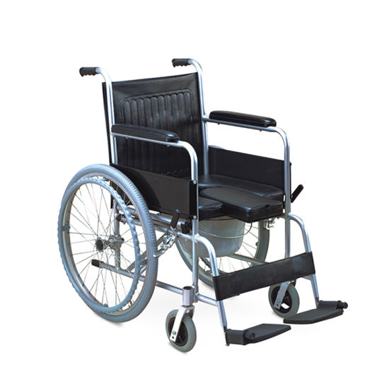 Standard-Rehabilitation-Medical-Toilet-Commode-Wheelchair.jpg Standard Rehabilitation Medical Toilet Commode Wheelchair - Image 1
