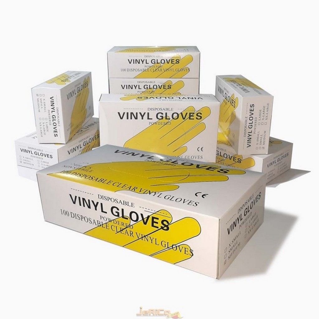 vinyl-hand-gloves-100-pcs-1-box.jpg Powder Free Vinyl Hand Gloves 100 Pcs - Image 1