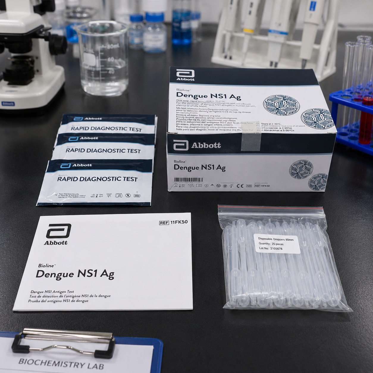 6d4277d1-e2a8-4408-ab50-d250d0959603 Abbott Dengue NS1 Rapid Test Device - Image 1